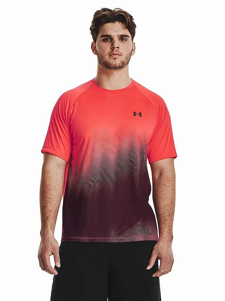 UNDER ARMOUR | Herren Fitnessshirt UA Tech™ Fade  | rot