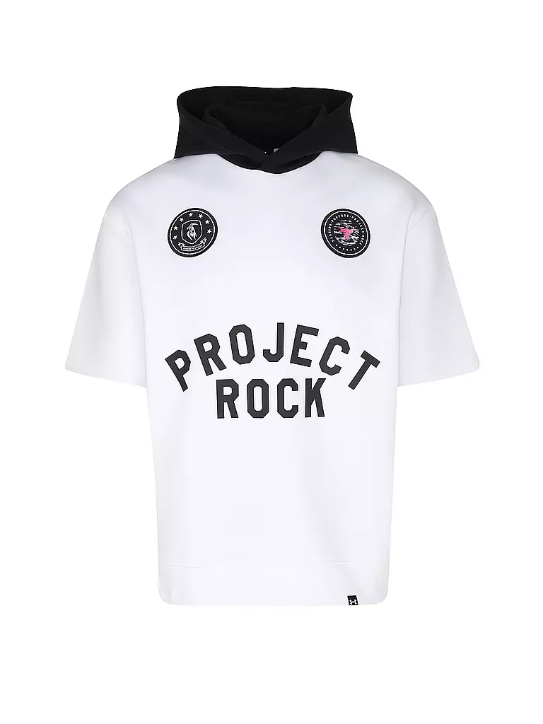 UNDER ARMOUR | Herren Hoodie Project Rock kurzarm | weiss