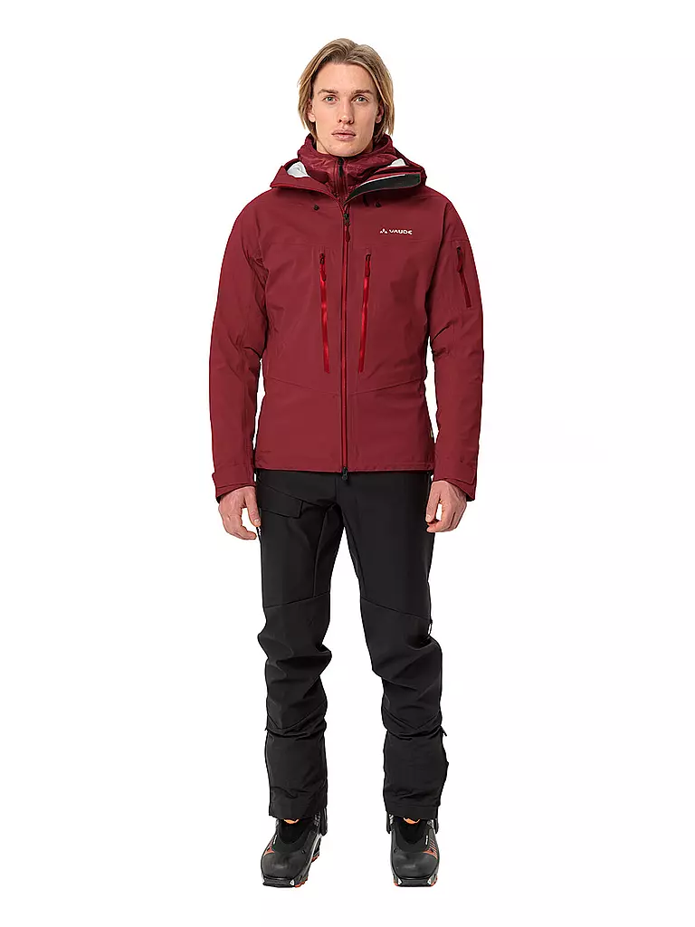 VAUDE | Herren Tourenjacke Monviso 3L | dunkelrot