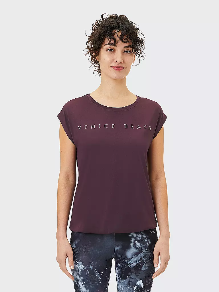 VENICE BEACH | Damen Fitnessshirt Wonder | dunkelrot